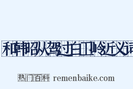 和韩昭从驾过白卫岭近义词是什么意思的图片